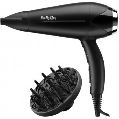 Фен Babyliss Turbo Smooth, 2200Вт, режимов-3, дифузор, иониз-я, хол. обдув, черный