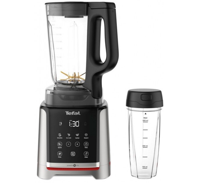Блендер Tefal стационарный InfinyMix + 1600Вт, чаша-1750мл, стакан 600мл, серебристо-черный