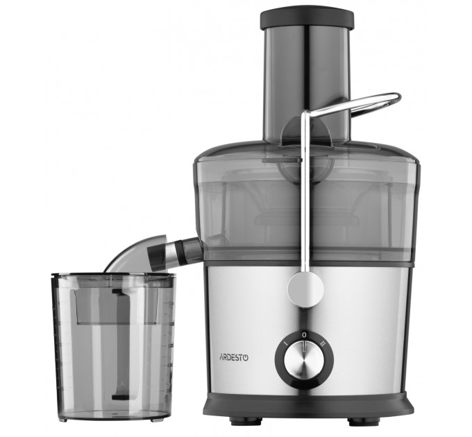 Соковыжималка ARDESTO центробежная 1100Вт, чаша-1л, пластик/металл, серебристо-черный