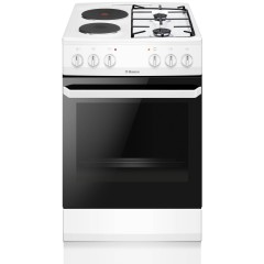 Плита Hansa с комби. вар. пов., 50х60см, 62л, эмаль, газ контр., белый