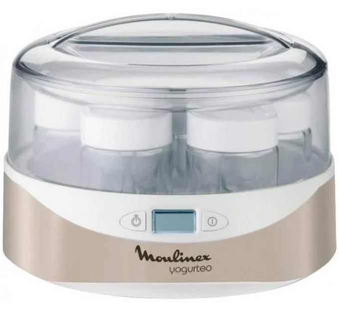 Йогуртница Moulinex Yogurteo 15Вт, стаканов-7х0.16л (стекло), пластик, белый
