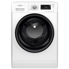 Стиральная машина Whirlpool фронтальная, 9кг, 1400, A+++, 60см, дисплей, пар, инвертор, люк черный, белый