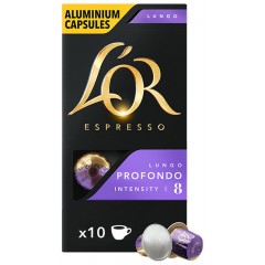 Кава L`OR капсули, Lungo Profondo, арабіка, 10шт, Nespresso