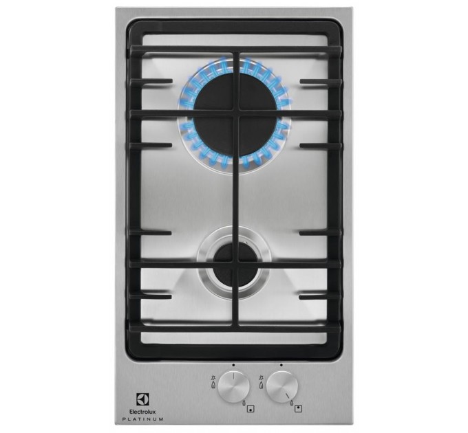Варильна поверхня Electrolux газова, 30см, чавун, Доміно, нерж