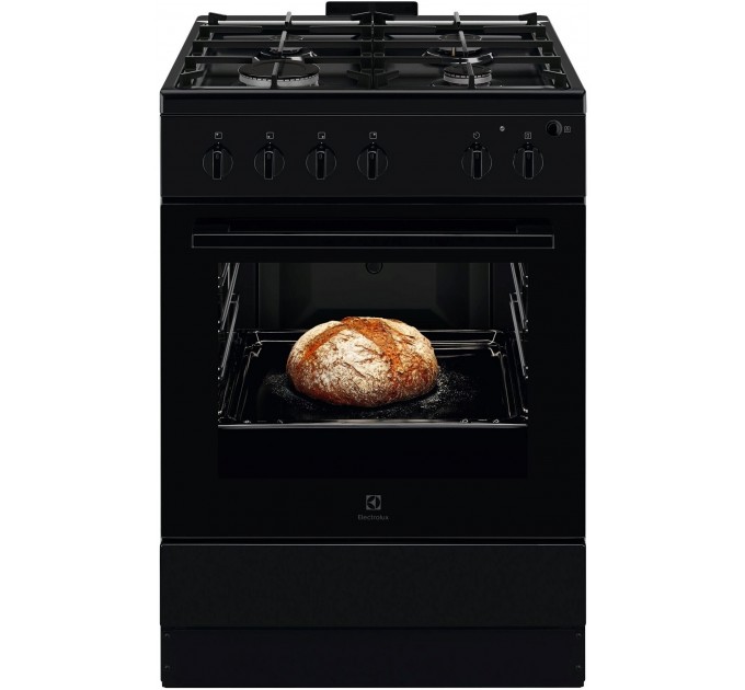 Плита Electrolux газовая, 59л, 60x60см, чугун, черный