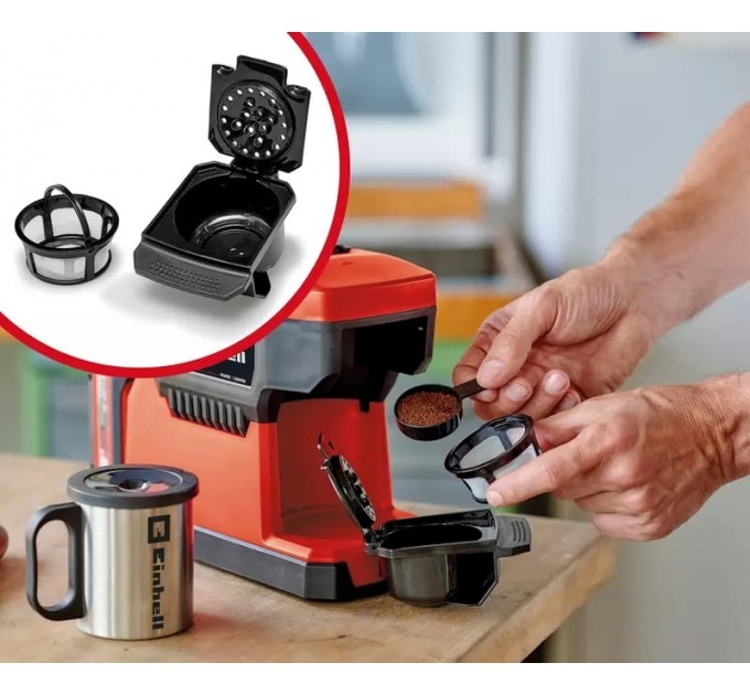 Кофемашина аккумуляторная Einhell TE-CF 18 Li-Solo PXC 18В 240мл 80°С 1.2кг без АКБ и ЗП