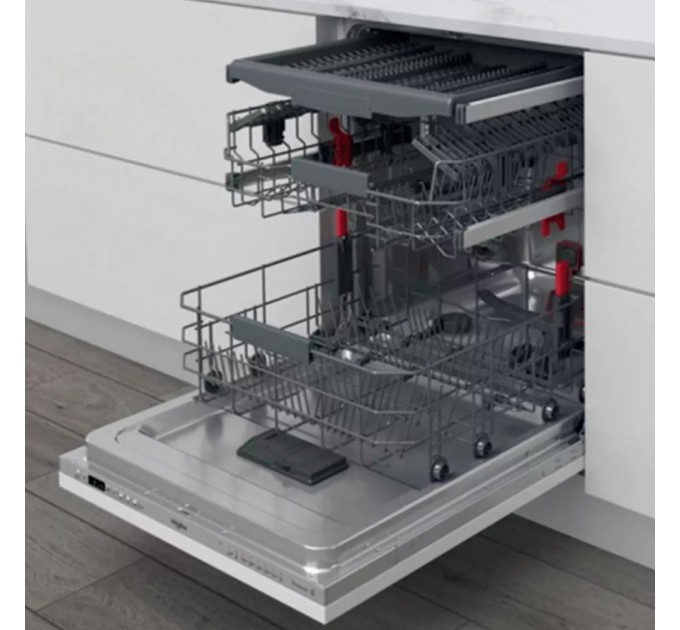 Посудомоечная машина Whirlpool встраиваемая, 14компл., A+++, 60см, дисплей, инвертор, 3я корзина, белый