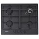 Варочная поверхность Whirlpool газовая, 60см, чугун, конфорка с двойным рядом пламени, черный