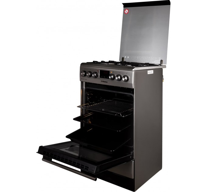 Плита Hansa комби, 65л, 50x60см, дисплей, конвекция, чугун, нерж