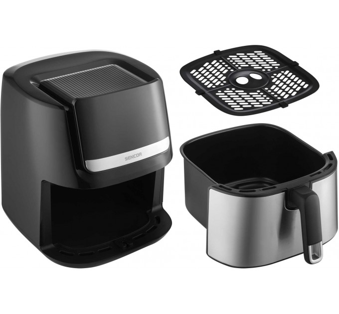 Мультипечь Sencor Vita, 1600Вт, чаша-6.5л, сенсорное управл., 10 программ, нерж. сталь, пластик, черный