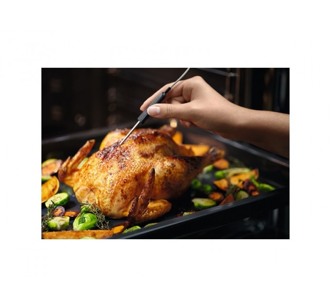 Духовой шкаф Electrolux электрический, 72л, А+, пар, дисплей, конвекция, пиролиз, ф-ция пароварки, телескопические направляющие, черный