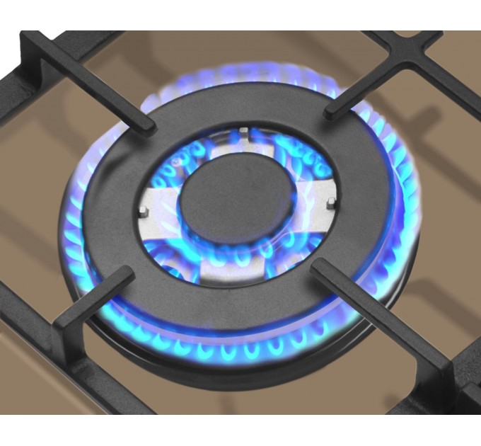 Варочная поверхность Hansa газ на стекле, 59см, чугун, бежевый