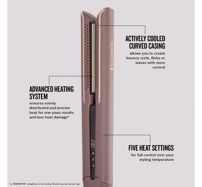 Випрямитель Remington AIRvive, 61Вт, темп.режимов-5, 150-230С, дисплей, керамика, фиолетово-золотой