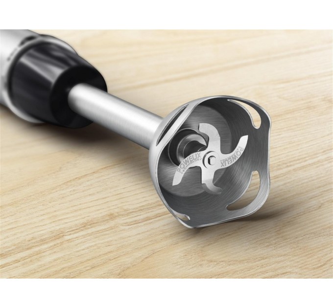 Блендер Tefal заглибний Quickchef+, 1000Вт, 4в1, чаша-800мл, чопер-500мл, кухонний комбайн 5в1, турборежим, сіро-чорний