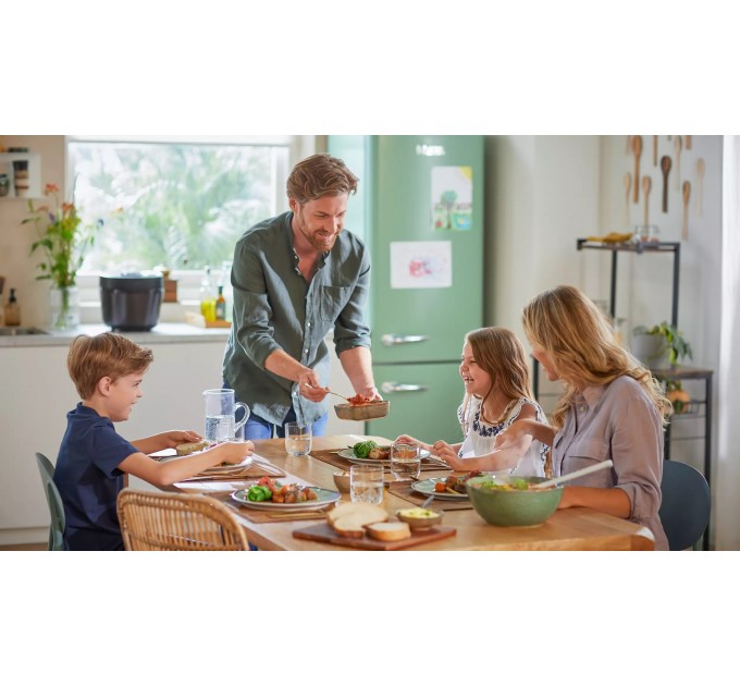 Мультиварка-скороварка Philips All-in-One Cooker, 1000Вт, чаша-5л, электронное управл., пластик, черный