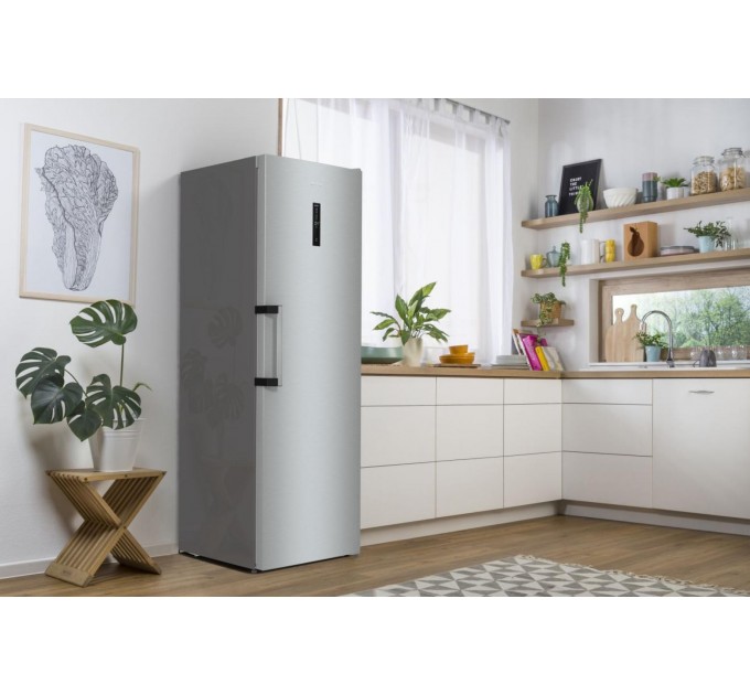 Холодильная камера Gorenje, 185x60х66, 398л, А++, дисплей, зона св-ти, матовый нерж