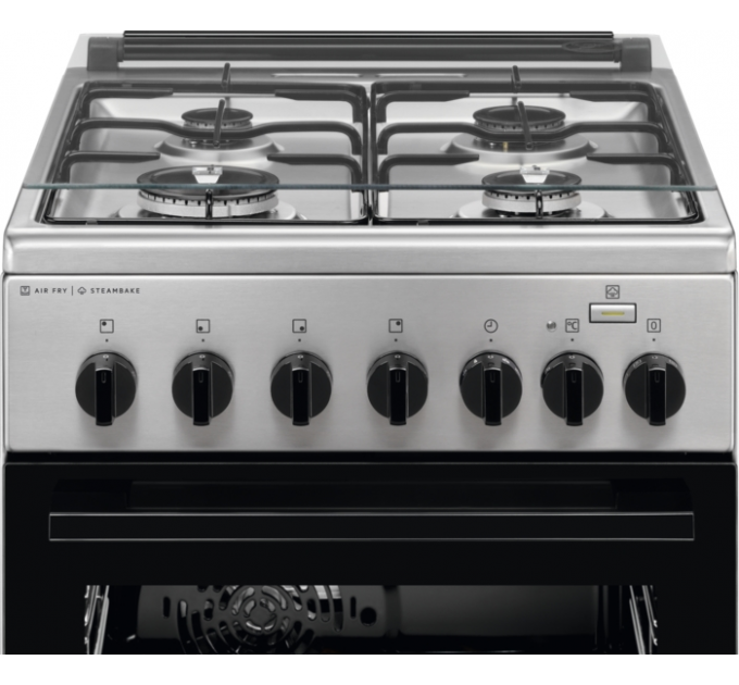 Плита Electrolux комбинированная, 58л, 50x60см, конвекция, пар, нерж