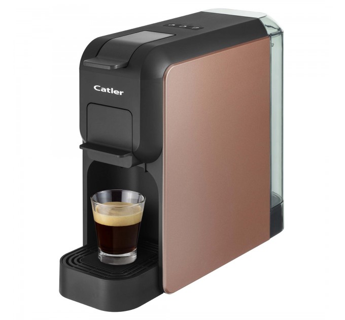 Кавоварка Catler капсульна Porto 0.8л, капсули, мелена кава, механічне керування, чорно-мідний