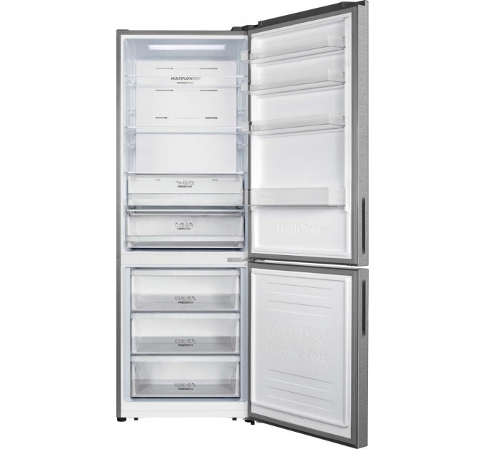 Холодильник с нижн. мороз. камерой Gorenje, Высота - 200см, глубина- 70 см. 347(109)л, А++, NF, Дисплей, 10 кг/24 часа, Инвертор, нерж