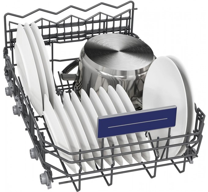 Посудомийна машина Siemens вбудована, 10компл., A+, 45см, дисплей, 3й кошик, білий