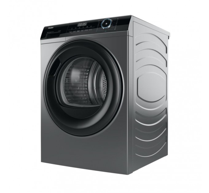 Сушильная машина Haier тепловой насос, 9кг, A+++, 59,5см, дисплей, пар, серебристый