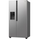 Холодильник SBS Gorenje, 179х70х92см, 2 дв., 376(190)л, А++, NF+, Инв. , Зона св-ти, диспенсер, генератор льда, Внешн.диспл, нерж
