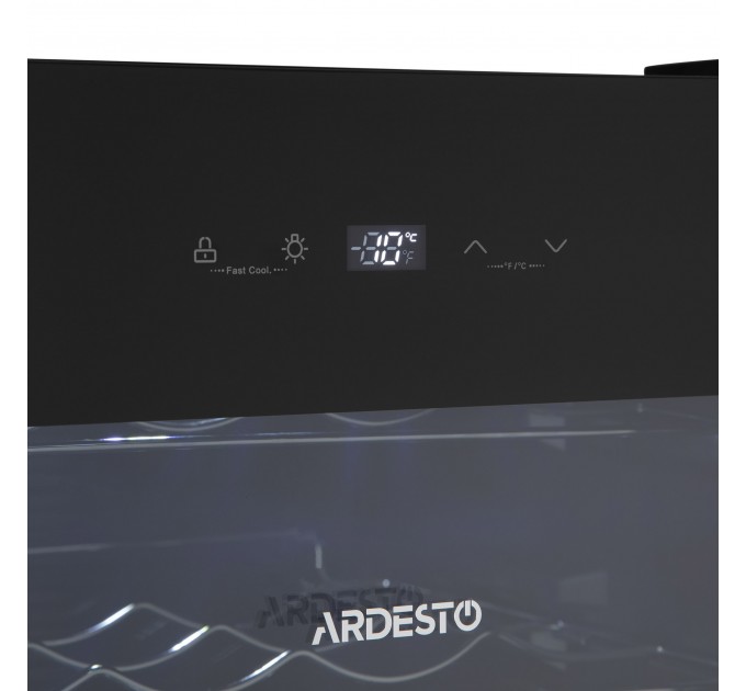 Холодильник ARDESTO для вина, 84.2x48х44, мороз.отд.-96л, зон - 1, бут-34, ST, диспл внутр., черный