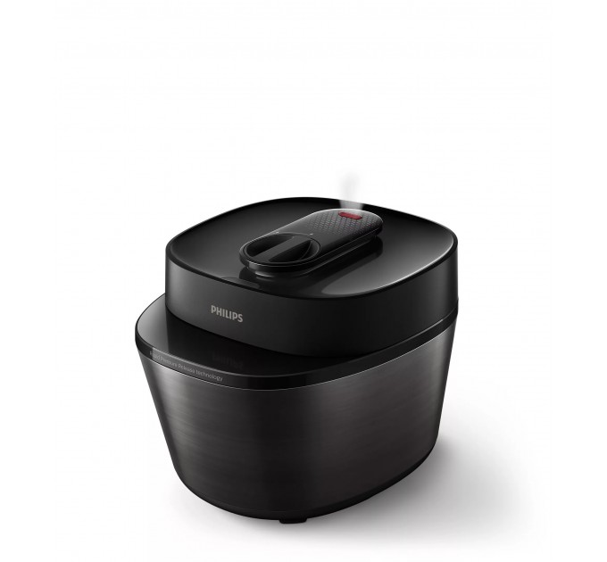 Мультиварка-скороварка Philips All-in-One Cooker, 1000Вт, чаша-5л, электронное управл., пластик, черный