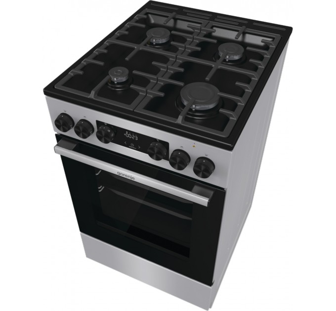 Плита Gorenje комби, 70л, 50x60см, дисплей, чугун, нерж