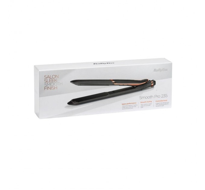 Випрямитель Babyliss Smoth Pro, темп.режимов-6, 140-235°C, термо коврик, ионизация, керамика, черный