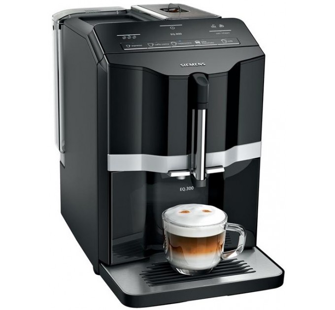 Кавомашина Siemens 1.4л, зерно + мелена, автомат.капучинатор, авторецептів - 5, чорний