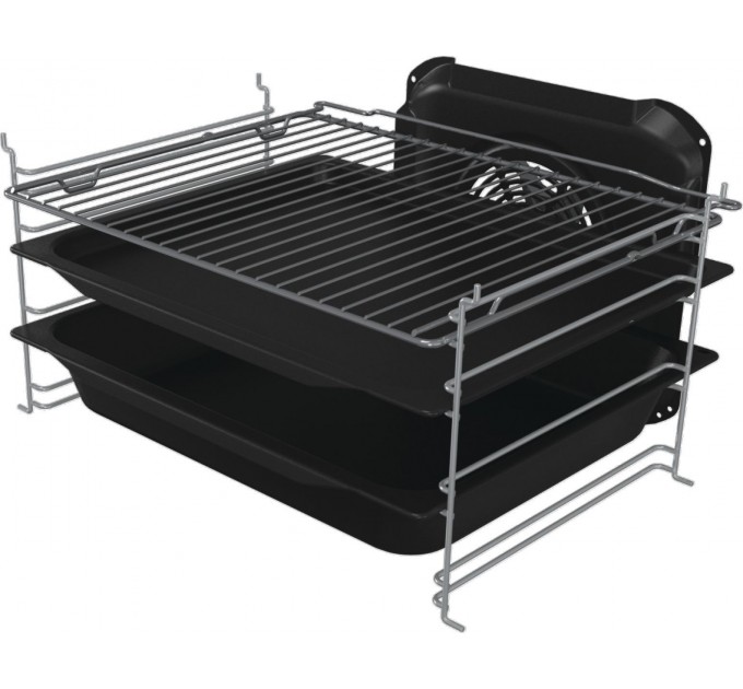 Плита Gorenje комби, 70л, 50x60см, IconLed, чугун, с крышкой, белый