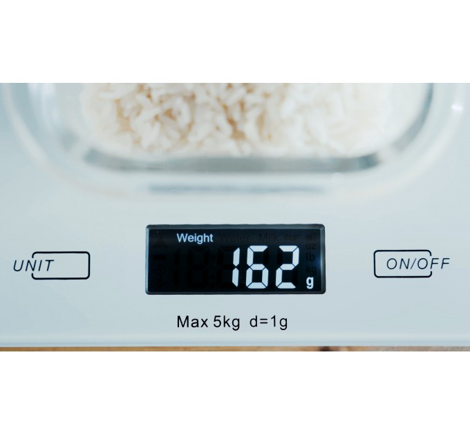 Весы ARDESTO кухонные, 5кг, AAAx2 в компл, стекло, белый