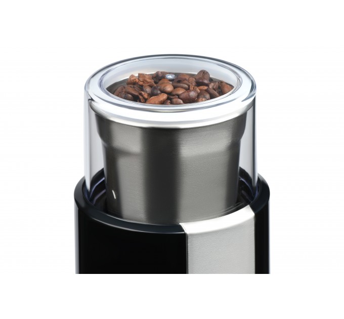 Кофемолка ARDESTO роторная 200Вт, емкость для зерен-60г, пластик/металл, черный