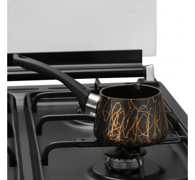 Плита ARDESTO газова, 50л, 50x60см, скляна кришка, електропідпал, таймер, термометр, каво адаптер, форсунки LPG (підключення газового балона), чорний