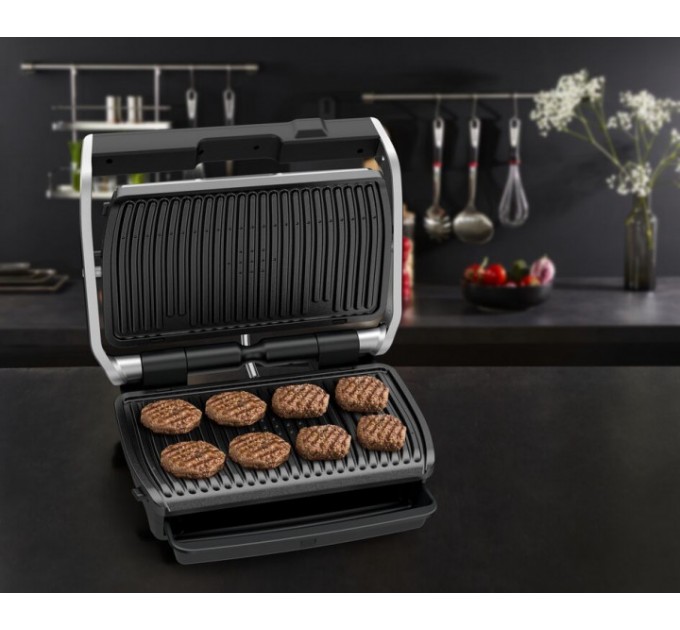 Гриль Tefal прижимний OptiGrill Elite XL 2200Вт, темп. режимів-16, з`ємні пластини, метал