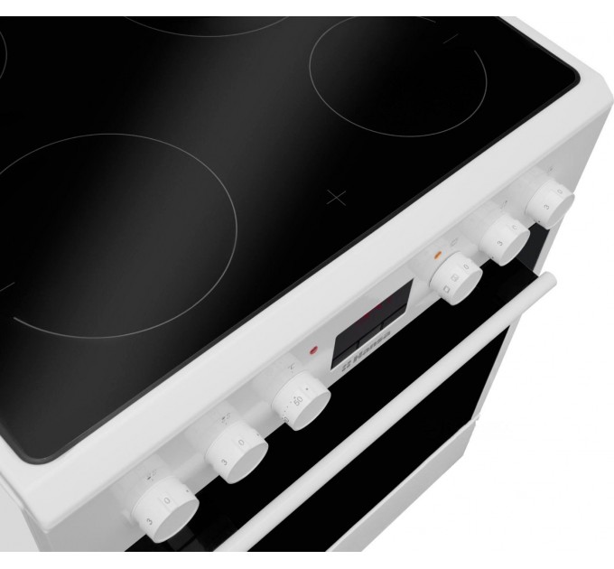 Плита Hansa електрична склокерамічна, 65л, 60x60см, дисплей, конвекція, білий