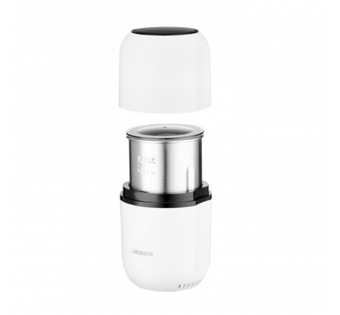 Кавомолка ARDESTO роторна 150Вт, об'єм зерен-80г, пластик, білий