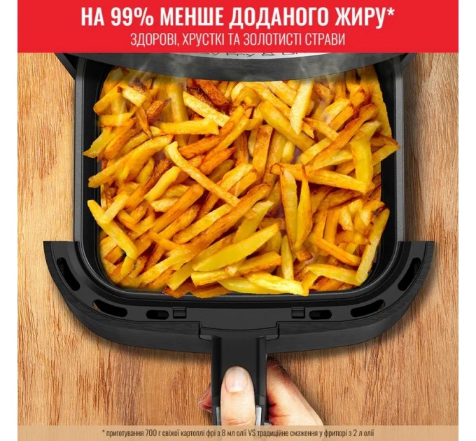 Мультипечь Tefal EasyFry&Grill Precision, 1550Вт, чаша-4.2л, сенсорное управл., 8 програм, гриль, пластик, черный