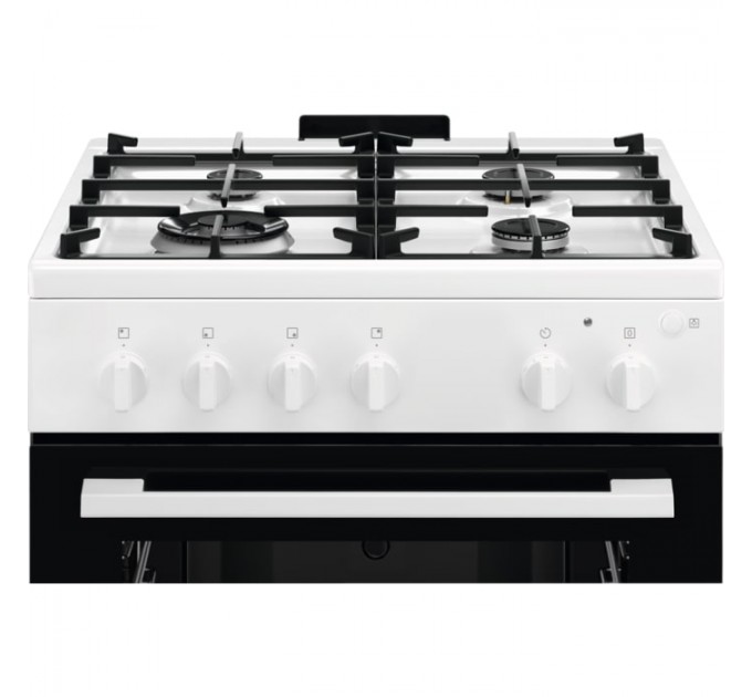 Плита Electrolux газова, 59л, 60x60см, чавун, білий