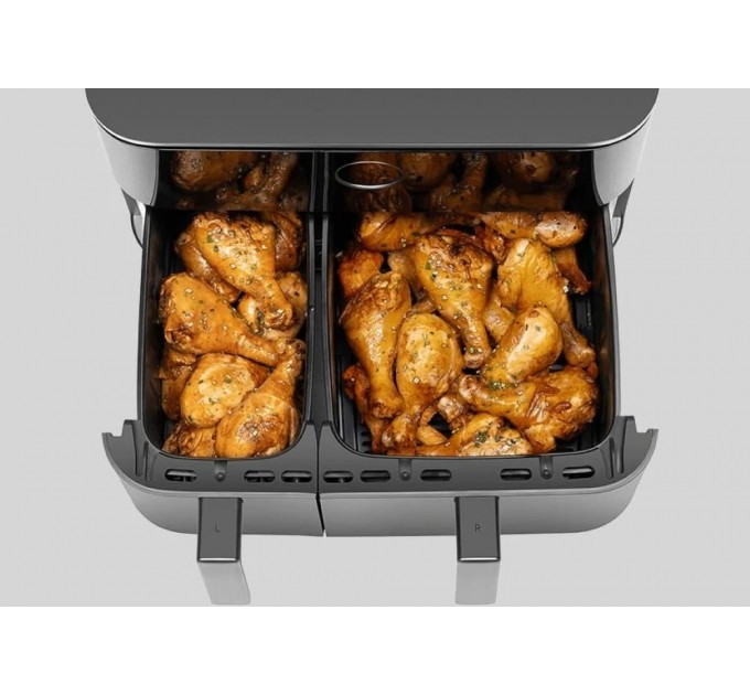 Мультипіч Xiaomi Dual Zone Air Fryer 10L 2700Вт, чаша-10л, сенсорне управл., пластик, чорний