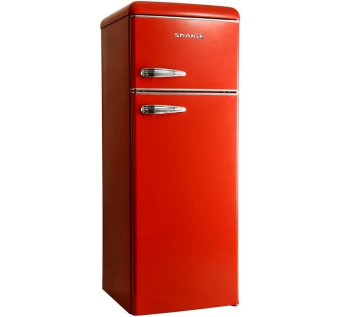 Холодильник Snaige с верхн. мороз., 147.5x56х63, холод.отд.-166л, мороз.отд.-46л, 2дв., A++, ST, retro, красный