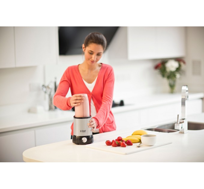 Блендер Russell Hobbs стационарный Nutri Boost 700Вт, чаша-700мл, чопер 300мл, серебристо-черный