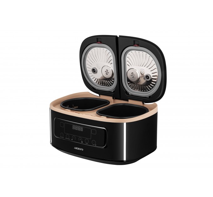 Мультиварка ARDESTO, 900Вт, чаша-2х1.5л, электронное управл., 2 чаши, пластик, черный