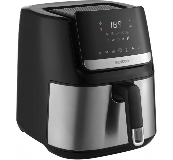 Мультипечь Sencor Vita, 1600Вт, чаша-6.5л, сенсорное управл., 10 программ, нерж. сталь, пластик, черный