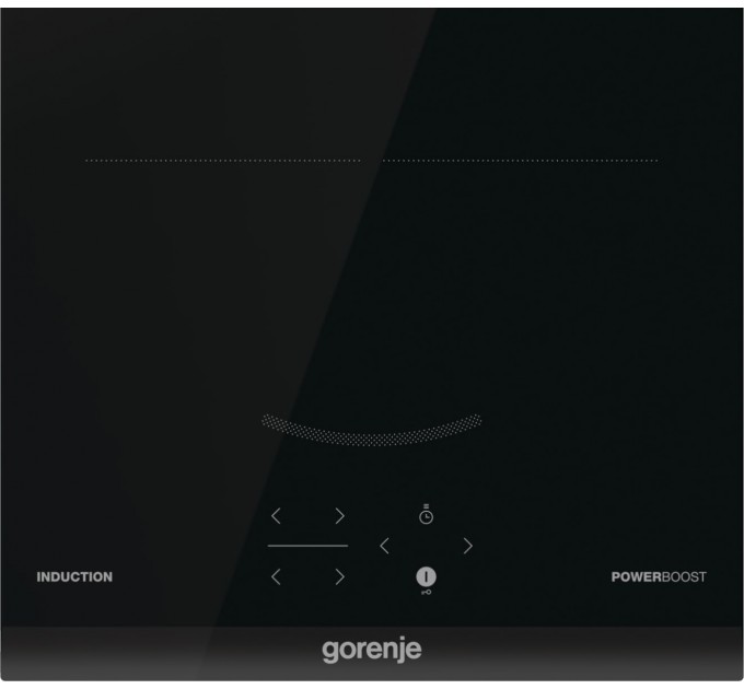 Варильна поверхня Gorenje індукційна, 30см, Доміно, PowerBoost, TouchControl, поєднання конфорок, чорний
