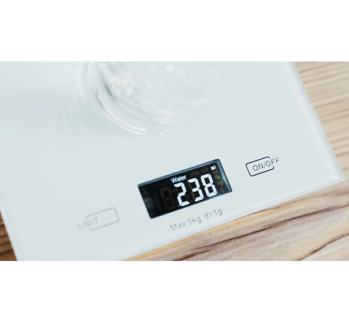 Весы ARDESTO кухонные, 5кг, AAAx2 в компл, стекло, белый