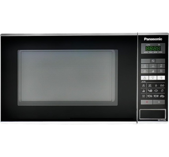 Мікрохвильова піч Panasonic, 20л, 800Вт, дисплей, відкр.кнопкою, нерж