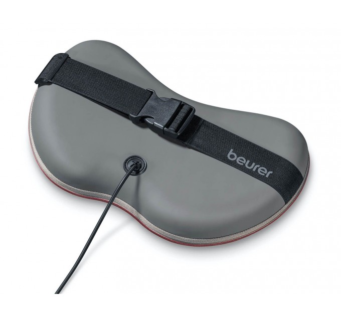 Массажная подушка Beurer для плеч, шеи, спины и ног, от сети, 4 головки шиацу, подогрев, автооткл., красно-серый
