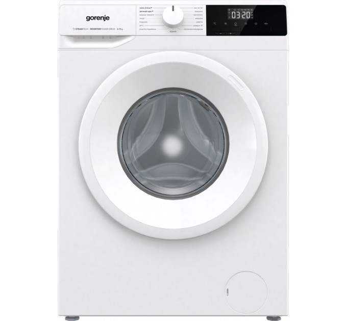 Пральна машина Gorenje фронтальна, з баком, 7кг, 1200, A+, 60см, дисплей, пар, інвертор, білий